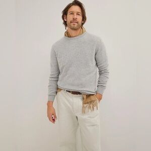 JCrew Men's Gray crew neck cashmere blend sweater